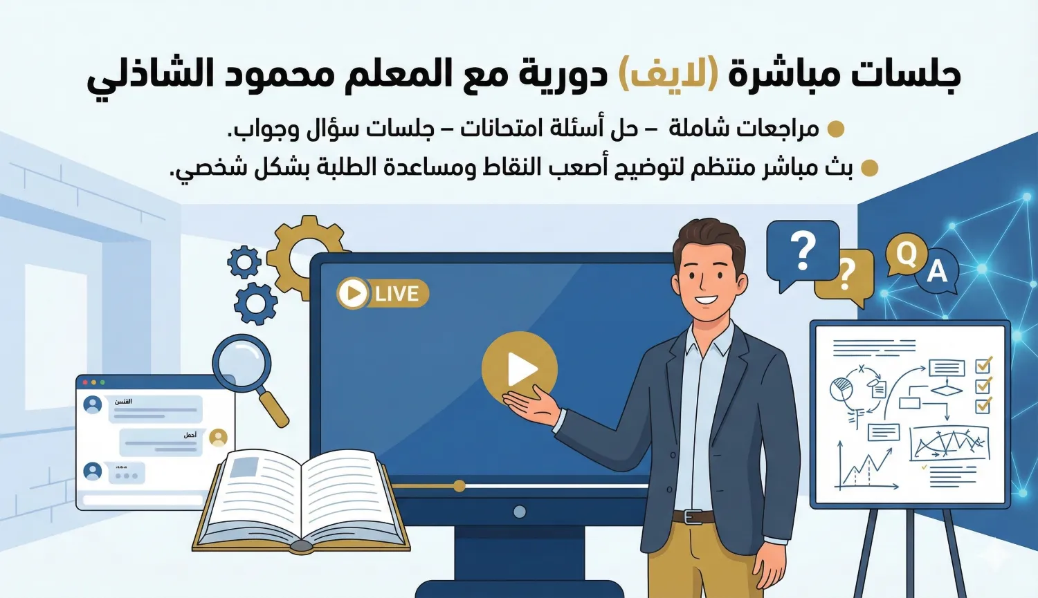 جلسات بث مباشر تفاعلية